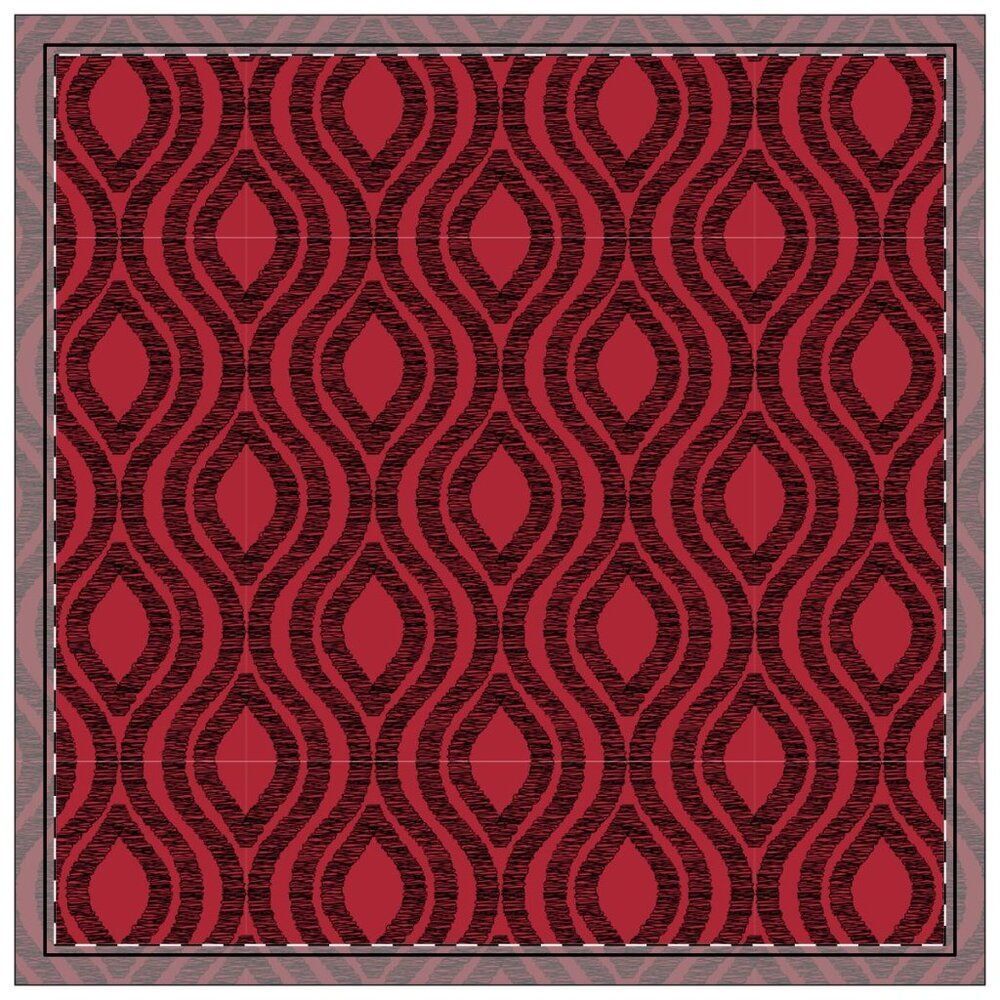 NWT Porter Anna- Red & Black Cotton Napkin 4-set, Ogee - Picture 2 of 2